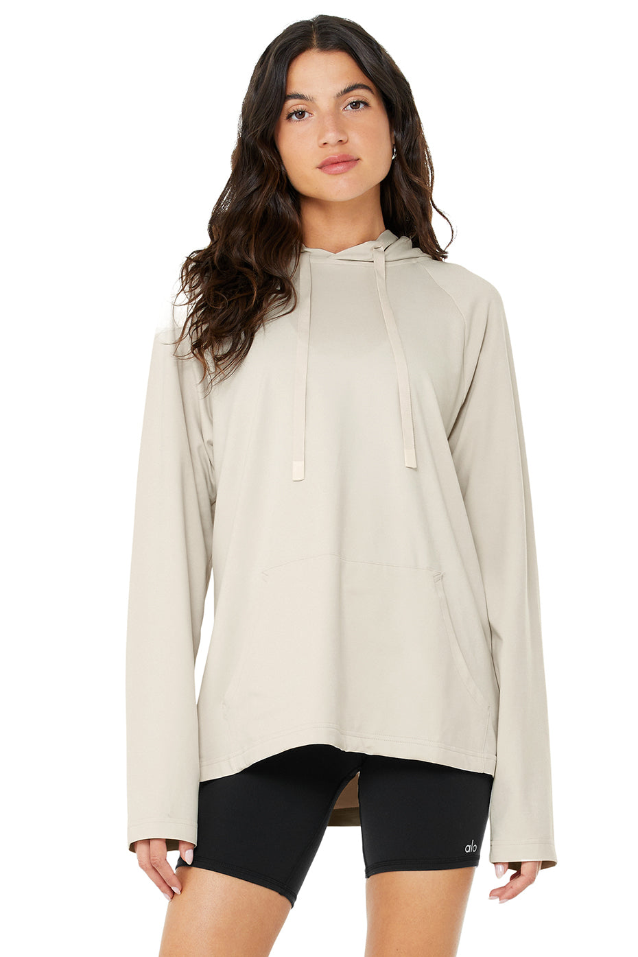 Beige Women's Alo Yoga The Conquer Hoodie | BPU-218439