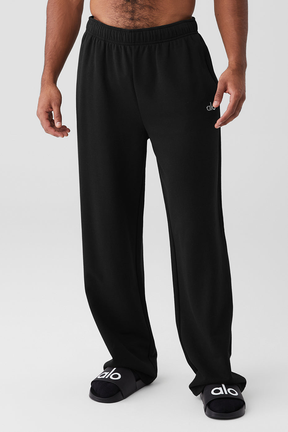 Black Men's Alo Yoga Accolade Straight Leg Sweatpants | DWN-469058