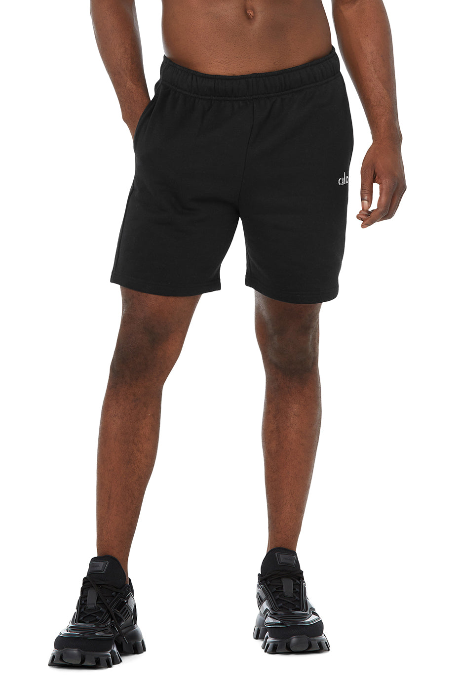 Black Men's Alo Yoga Accolade Sweat Shorts | DZN-920856