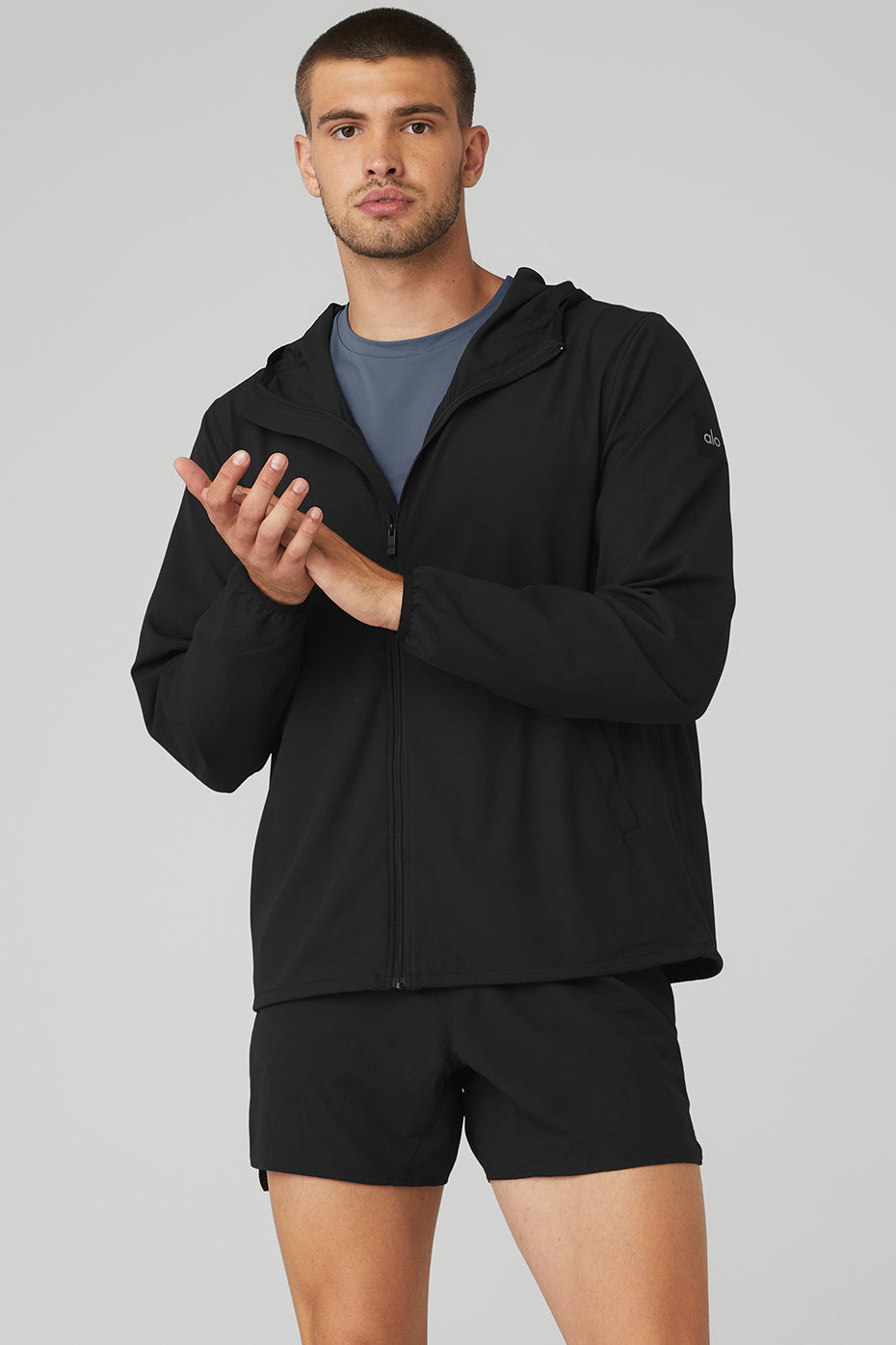 Black Men's Alo Yoga Cadence Jackets | OXP-648371