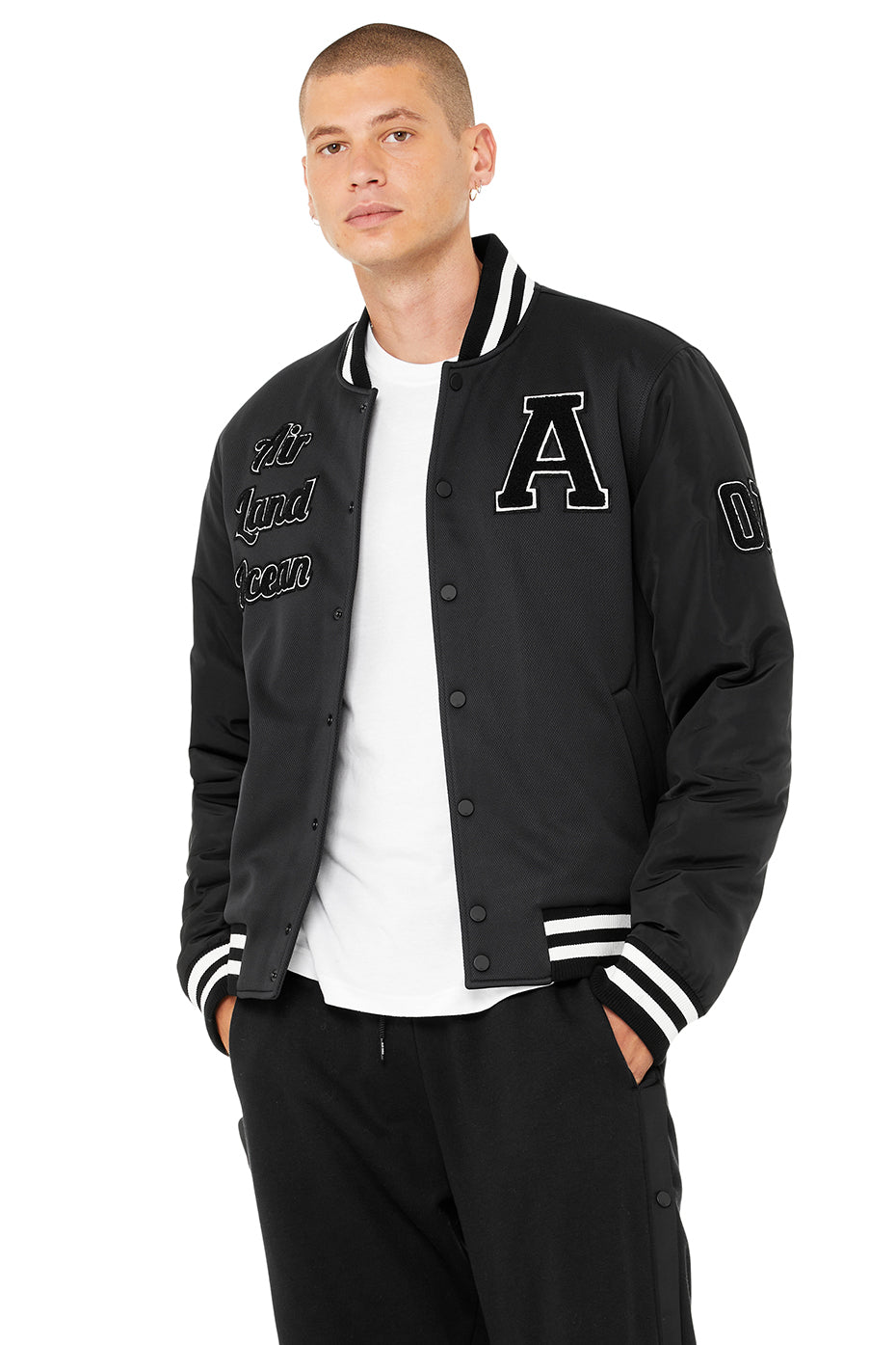 Black Men's Alo Yoga G.O.A.T Jackets | EZW-358176