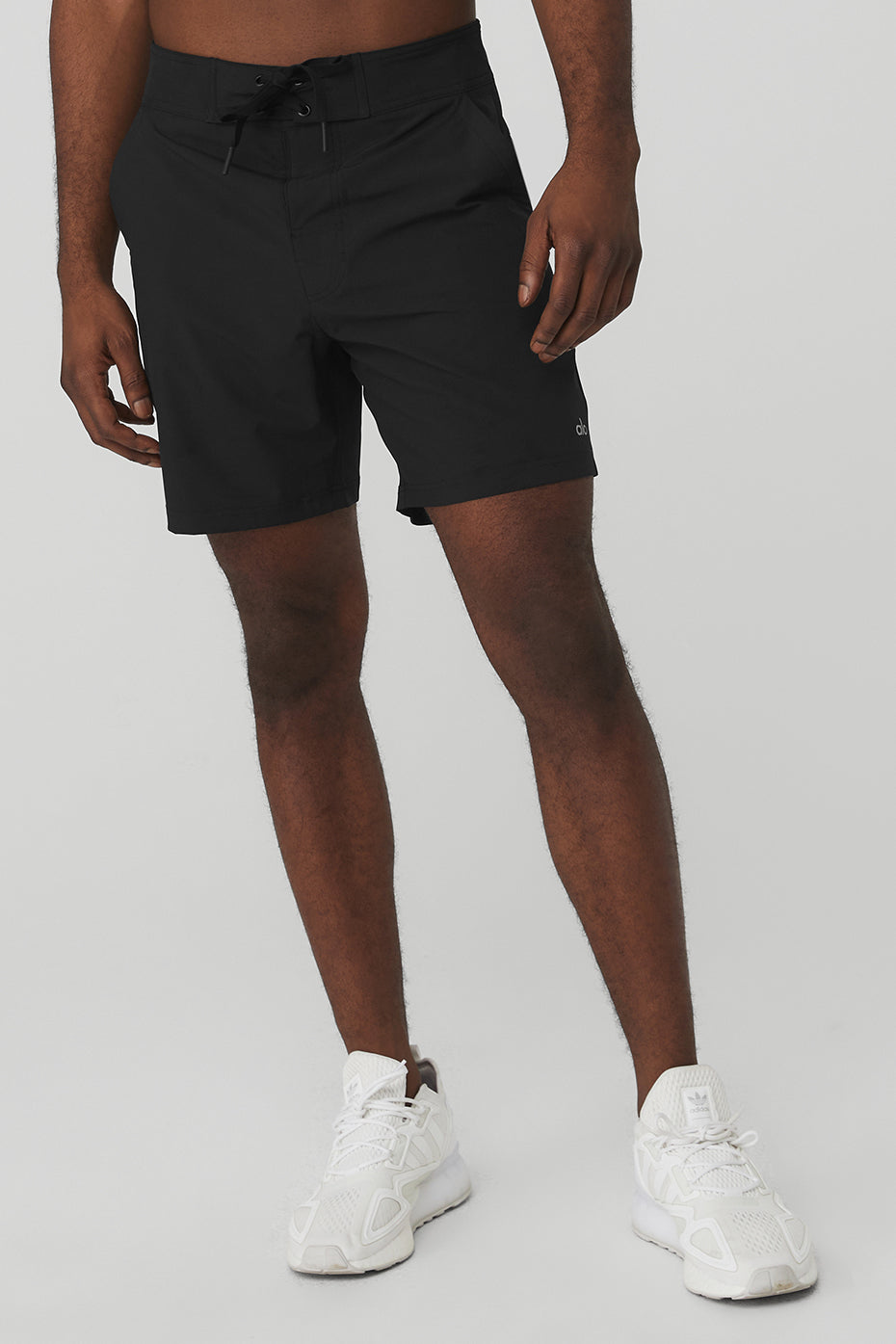 Black Men's Alo Yoga Plow Board Shorts | YZJ-821530