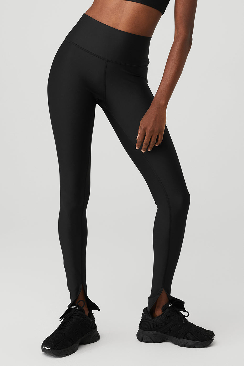 Black Women's Alo Yoga Airlift High-Waist Elongated Leggings | DXW-520916
