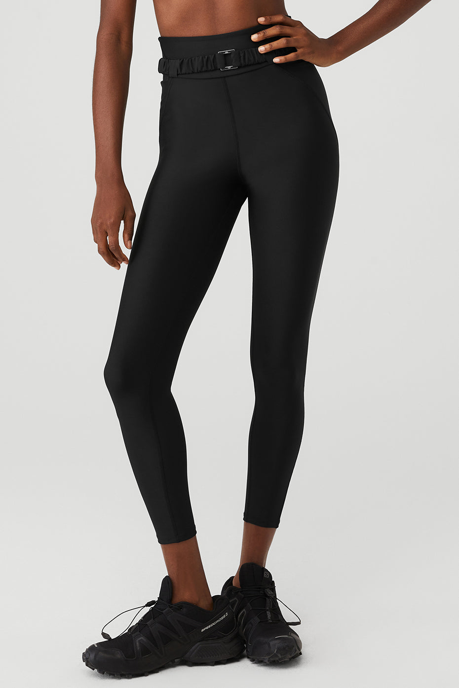 Black Women's Alo Yoga Airlift High-Waist 7/8 Charmer Leggings | LFJ-509437