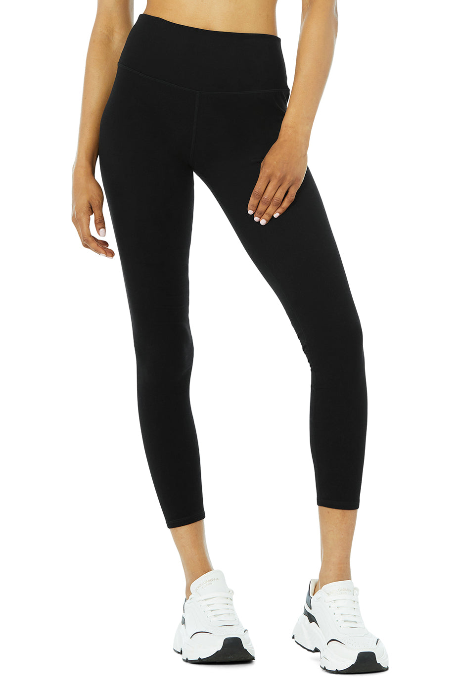 Black Women's Alo Yoga Alosoft High-Waist 7/8 Highlight Leggings | XTW-683207