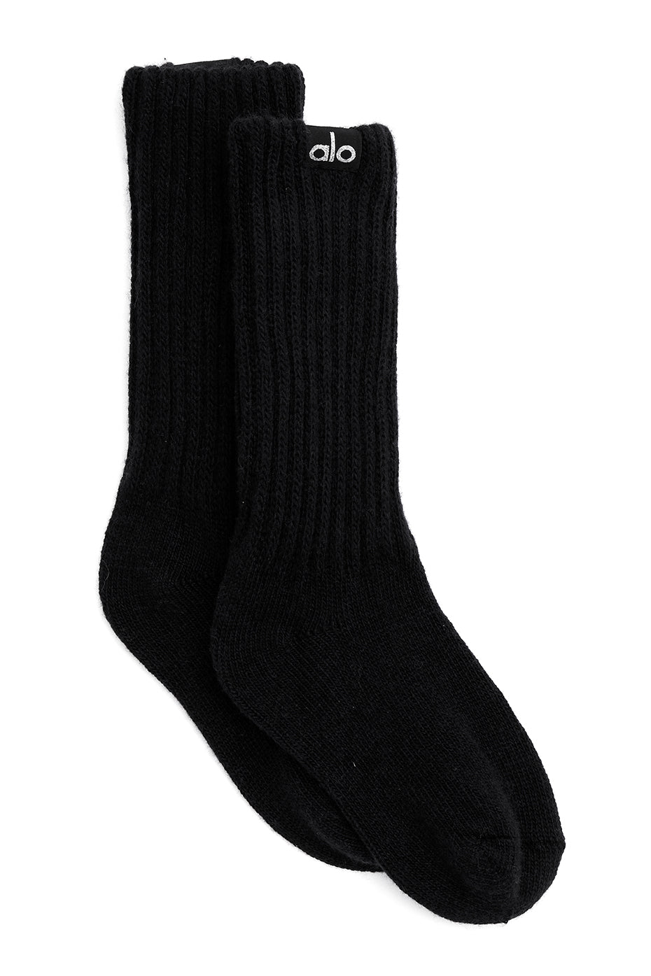 Black Women's Alo Yoga Cashmere Jet Set Socks | BIG-619028