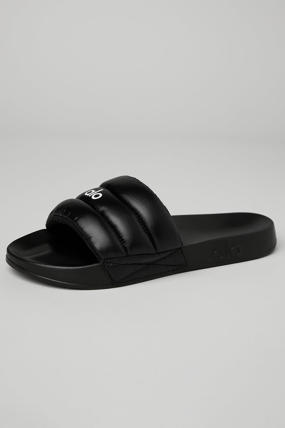 Black Women's Alo Yoga Cloud It Slide Shoes | CTQ-581672
