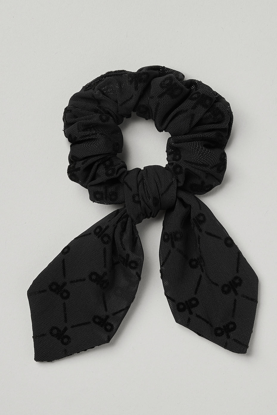 Black Women's Alo Yoga Flocked Rhythm Scrunchie Hair Accessories | DZF-043672