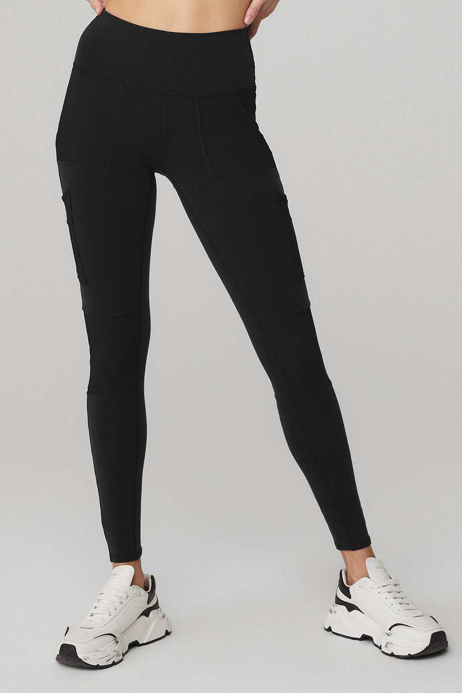 Black Women's Alo Yoga High-Waist Cargo Leggings | WFQ-956147