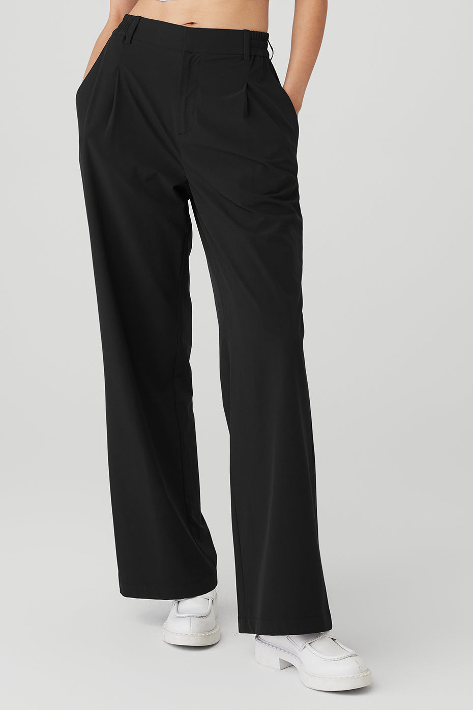 Black Women's Alo Yoga High-Waist Pursuit Trousers | OLV-724803