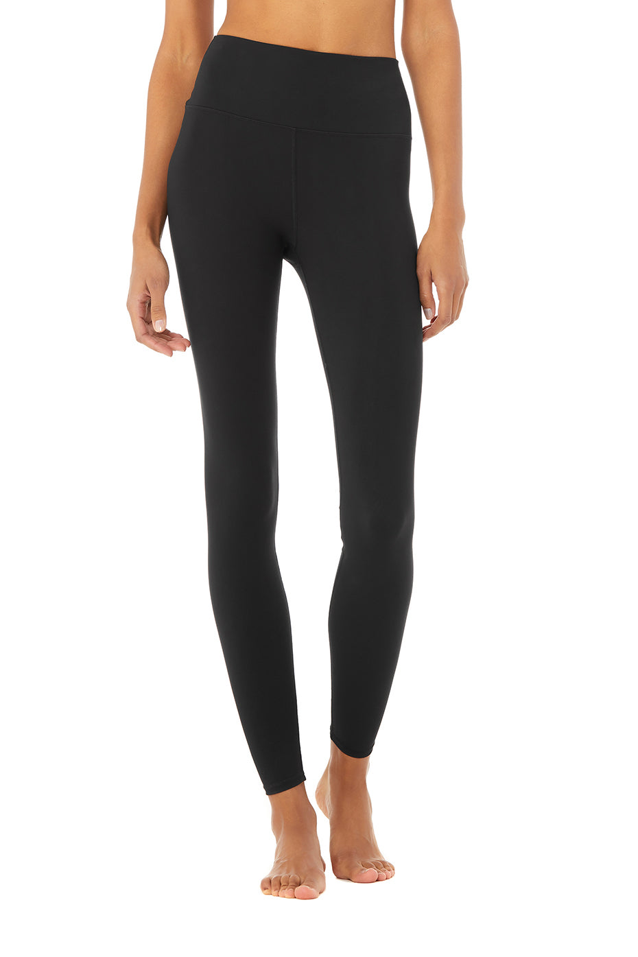 Black Women's Alo Yoga High-Waist Solid Vapor Leggings | SNA-731026