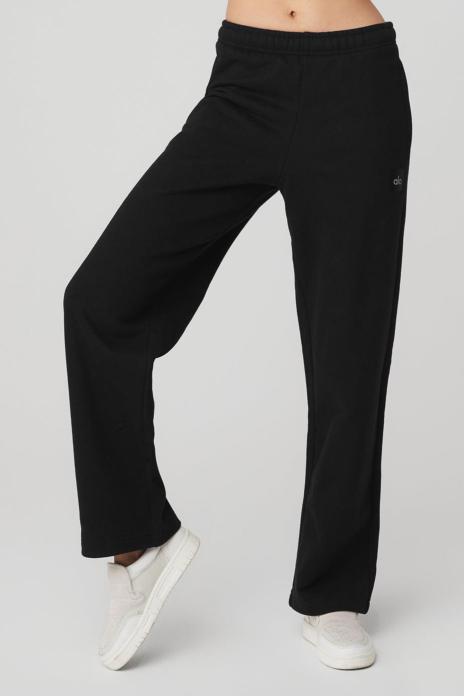 Black Women's Alo Yoga Renown Heavy Weight Sweatpants | UGY-136978