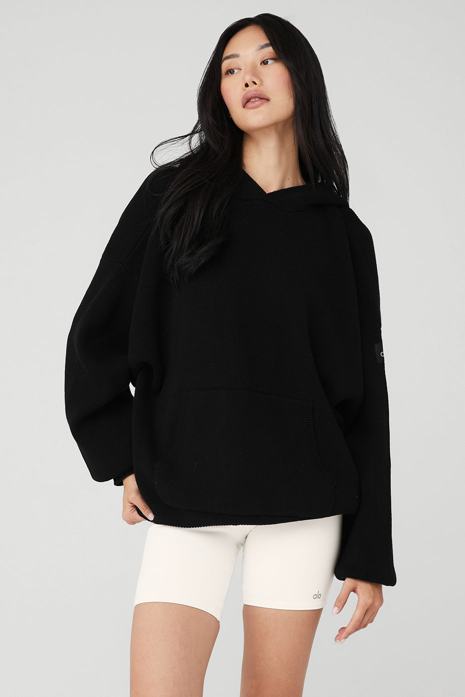 Black Women's Alo Yoga Scholar Hoodie | PMD-096317