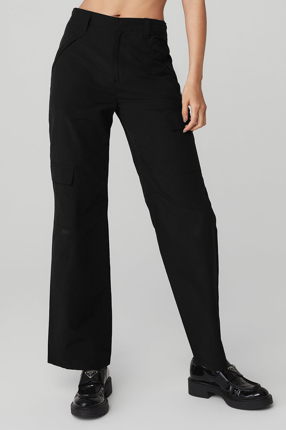 Black Women's Alo Yoga The Edge Trousers | OSN-361407