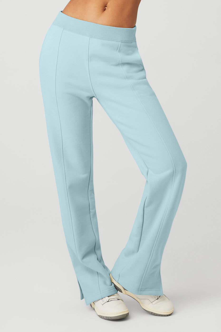 Blue Women's Alo Yoga High-Waist Free Time Straight Leg Sweatpants | QAV-638457