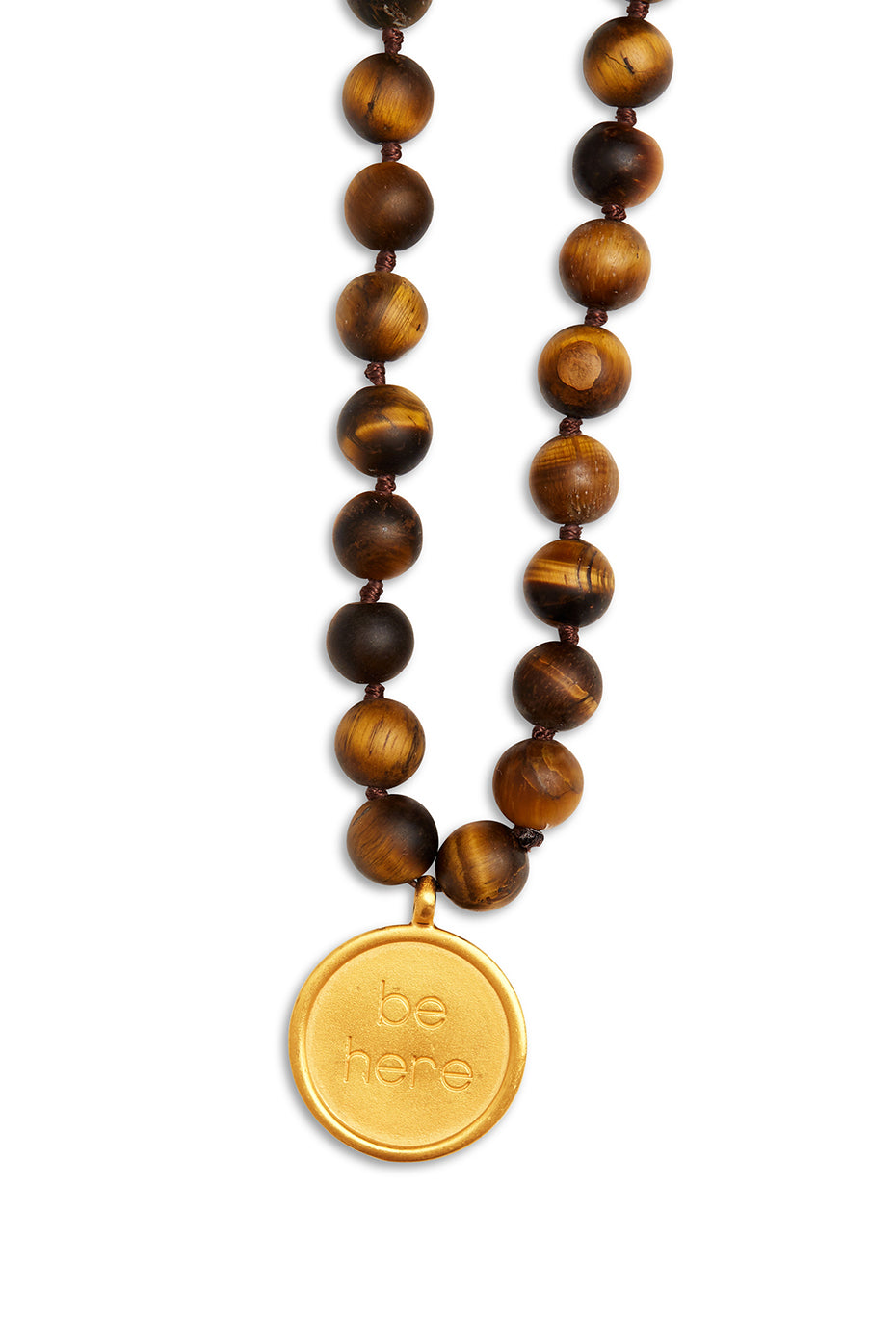 Brown Women's Alo Yoga Tiger’s Eye Mala Necklace Jewelry | JEU-408759