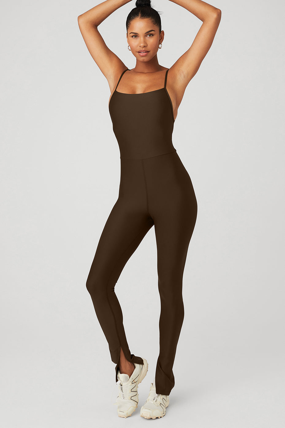 Coffee Women's Alo Yoga Airlift Disco Daze Jumpsuit | CVS-321706
