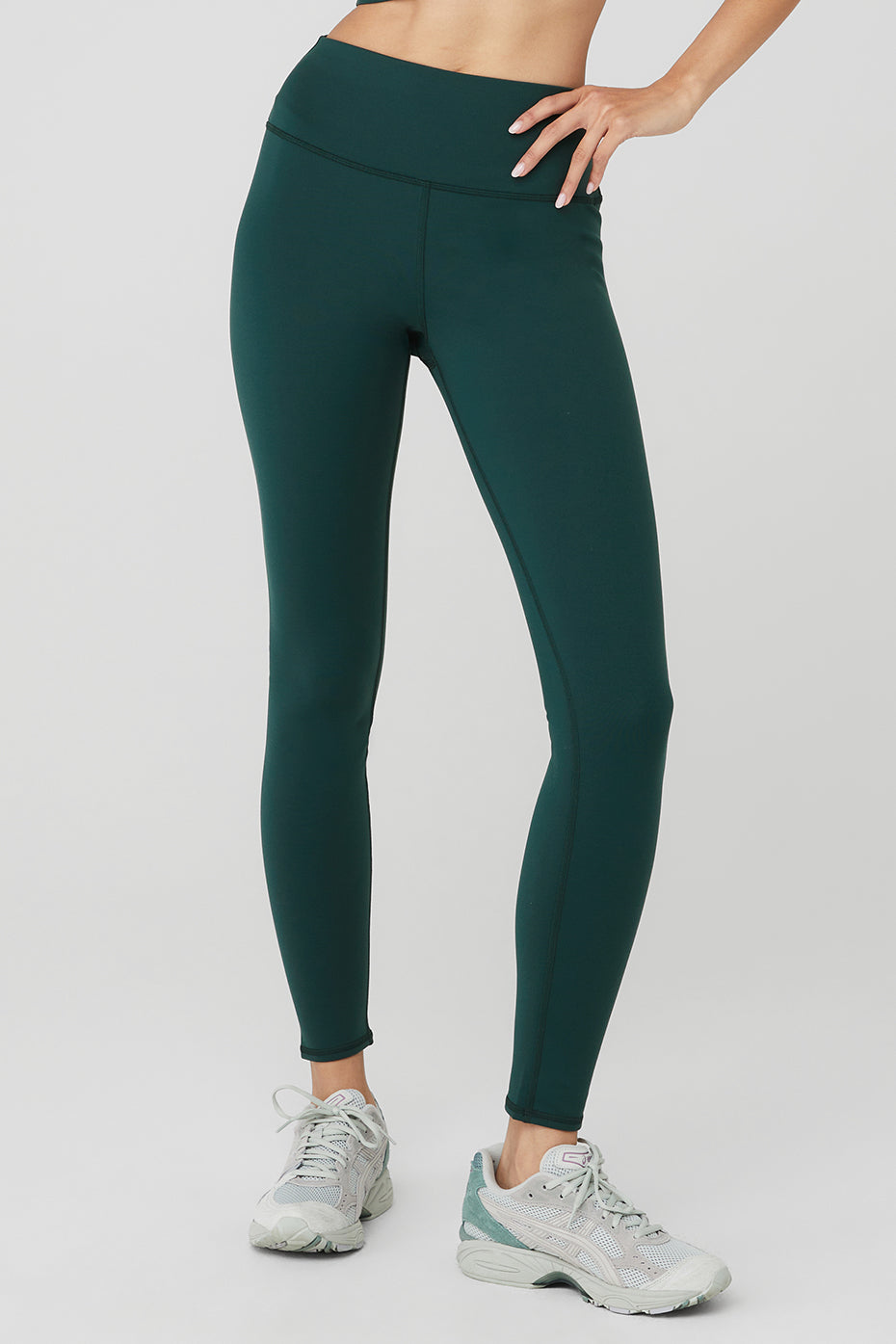 Green Women's Alo Yoga Airbrush Winter Warm High-Waist Nocturne Leggings | XUA-420936