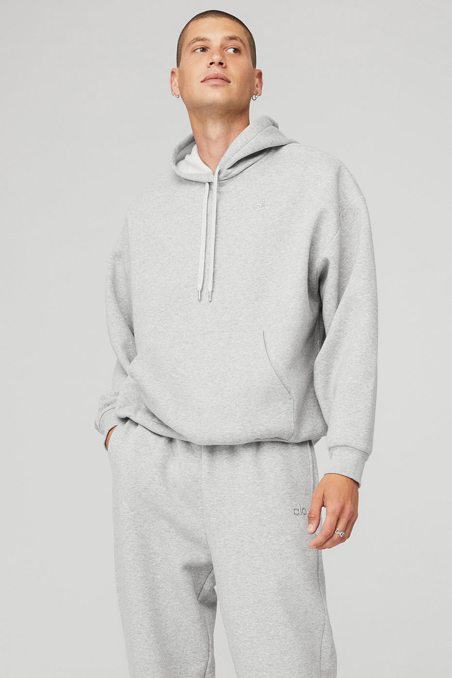 Grey Men's Alo Yoga Accolade Hoodie | LRY-532087