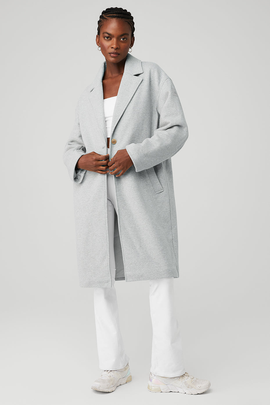 Grey Women's Alo Yoga VIP Blazer Trench Coats | QTL-634915