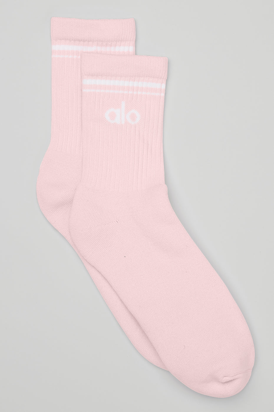 Pink / White Women's Alo Yoga Half-Crew Throwback Socks | SVP-793218