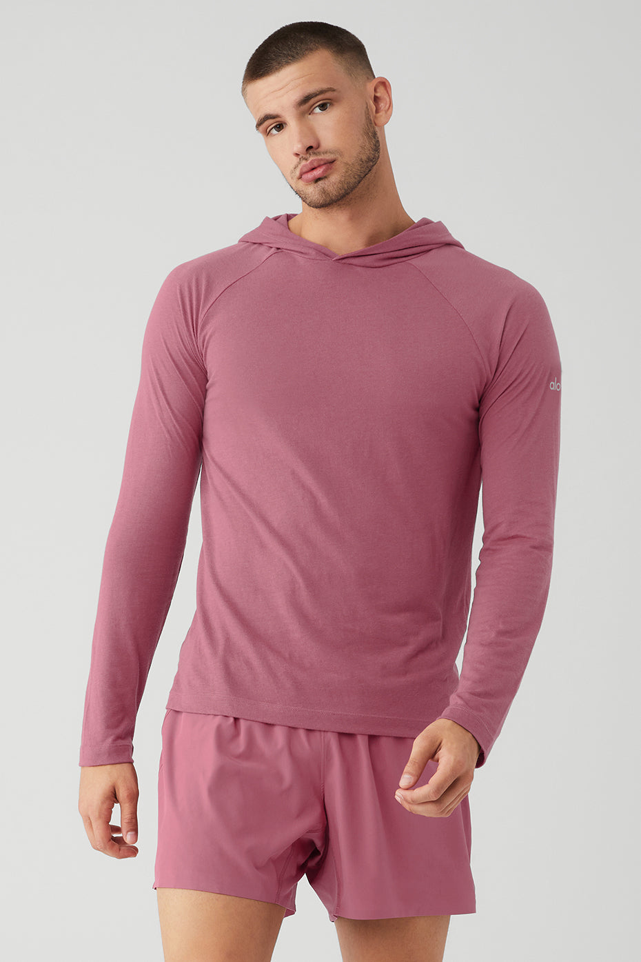 Purple Men's Alo Yoga Core Runner Long Sleeve | LZK-145679