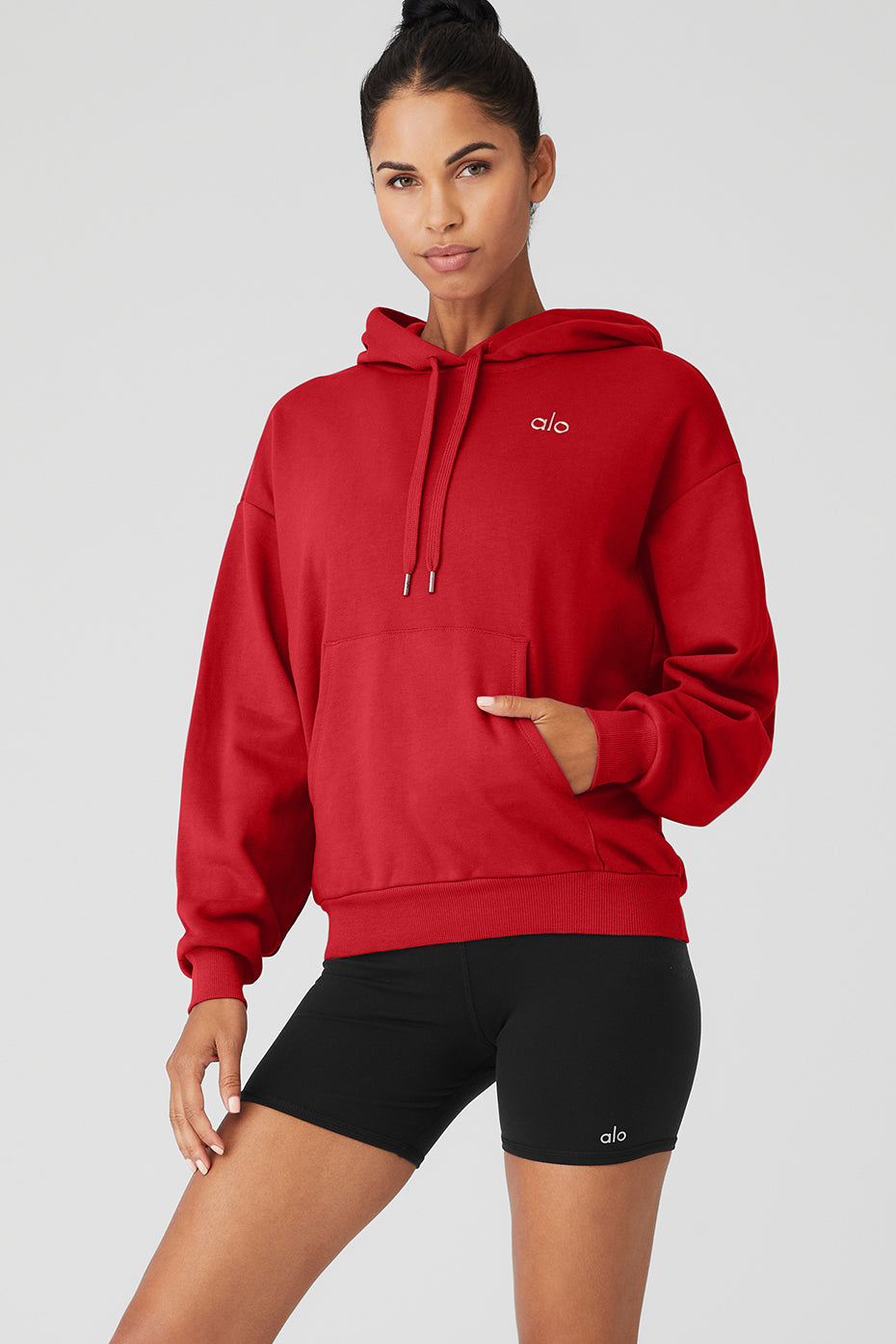 Red Women's Alo Yoga Accolade Hoodie | QBY-846750