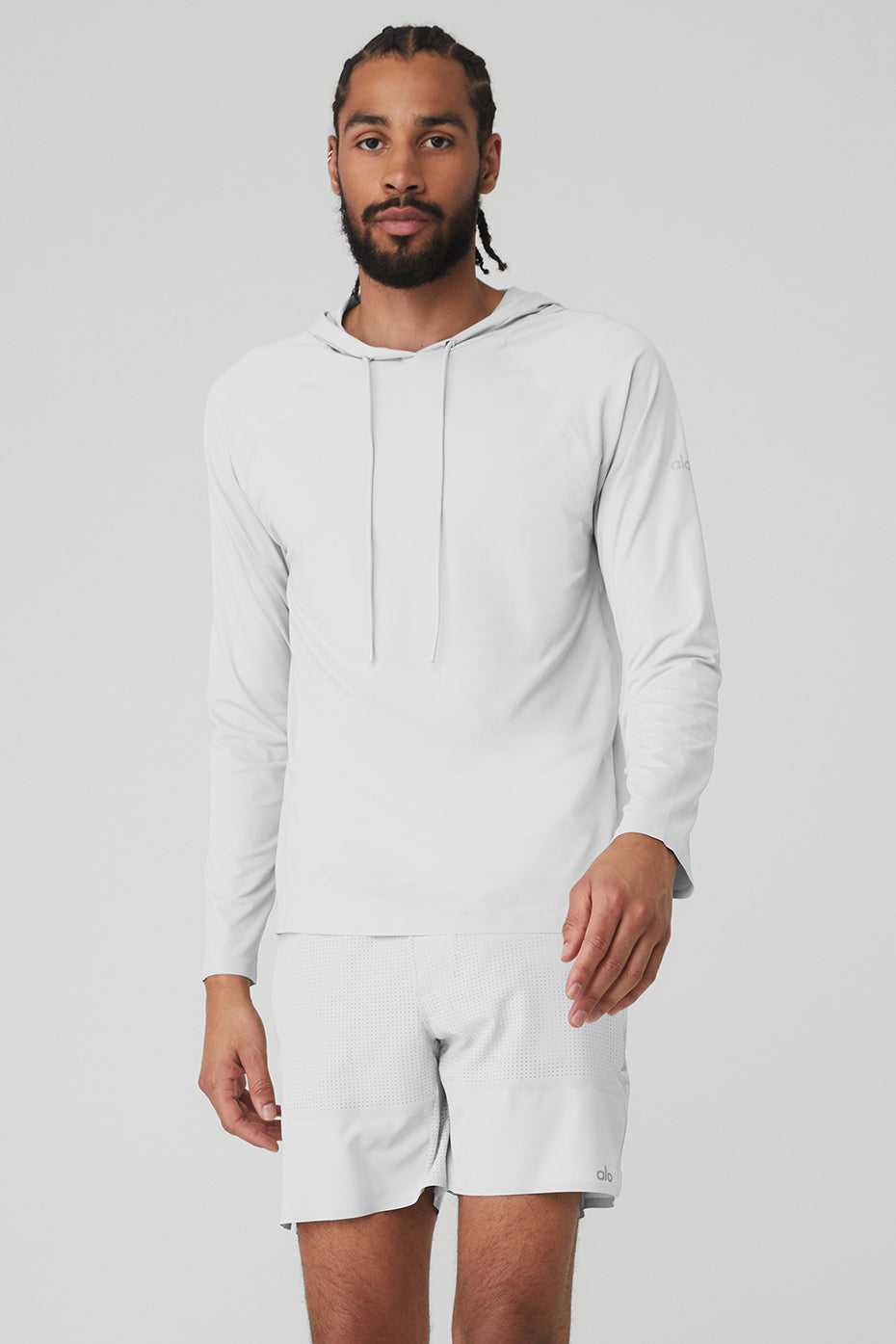 Titanium Men's Alo Yoga Idol Runner Hoodie | LPM-758924