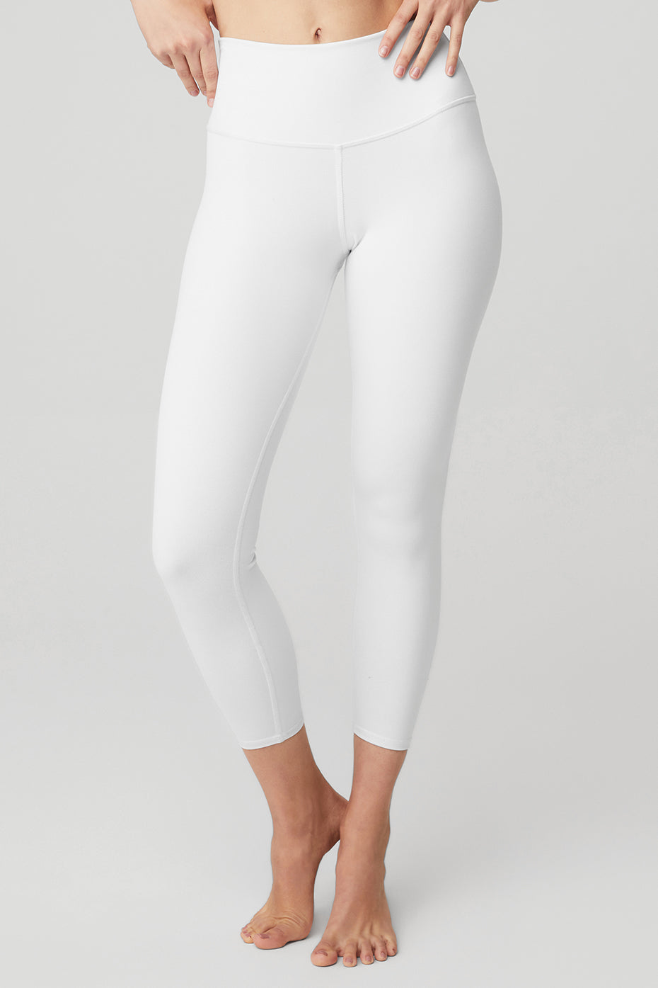 White Women's Alo Yoga 7/8 High-Waist Airbrush Leggings | ABU-871563