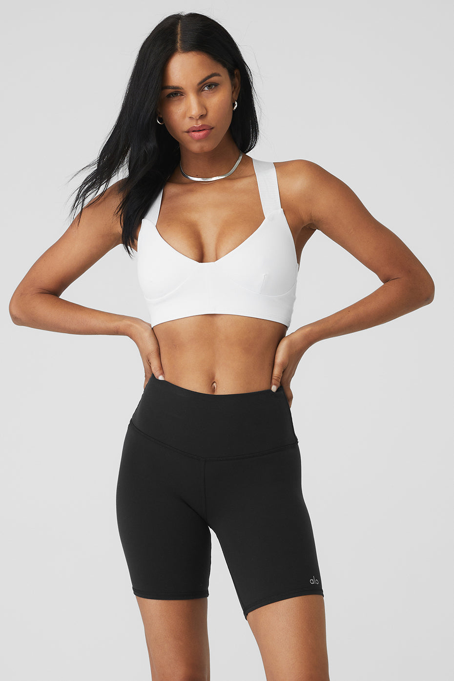 White Women's Alo Yoga Airbrush Rev It Up Bras | LNO-024831