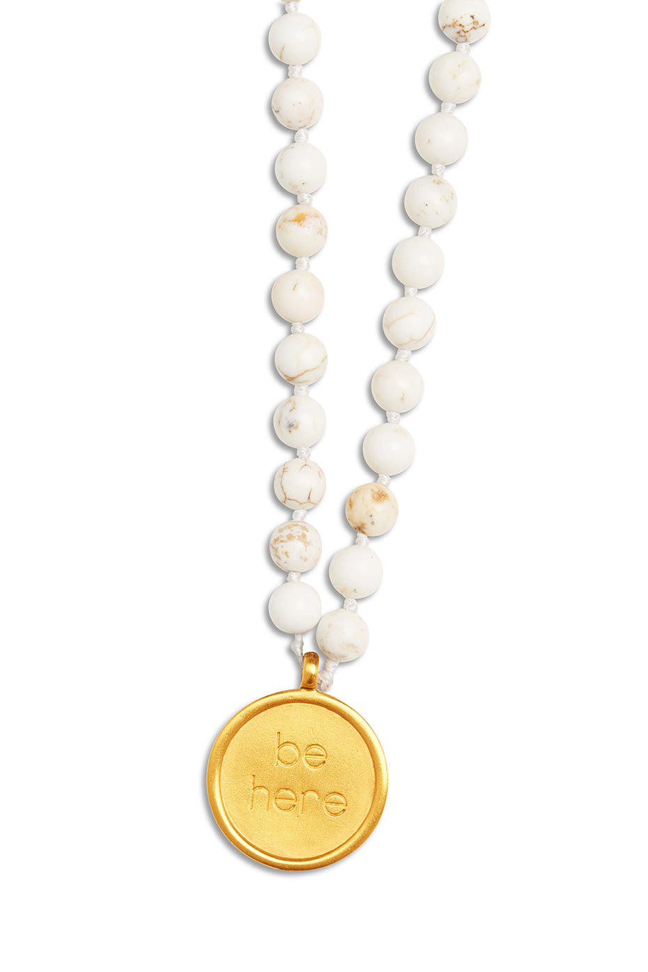 White Women's Alo Yoga Mala Necklace Jewelry | HMZ-374926